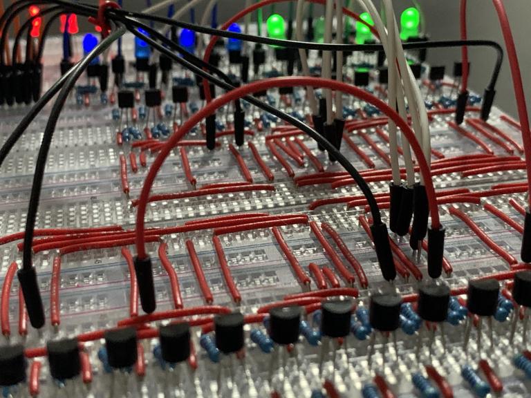 Complex breadboard circuit